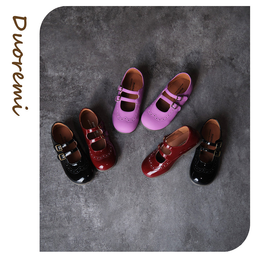 duoremi软底春季新款软底26ss05公主皮鞋法式英伦风女童黑色单鞋图片