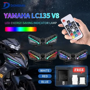 摩托车LC135 V8 LED指示灯信号灯LC135 FI V8 Lampu定位灯鹰眼灯