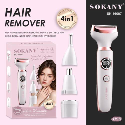 SOKANY16087女士剃毛器4in1鼻毛修剪套装全身除毛器HAIR REMOVER