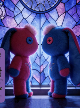 PLUSHIE DREADFULS毛绒玩具双子座兔子玩偶包挂件治愈系潮玩礼物