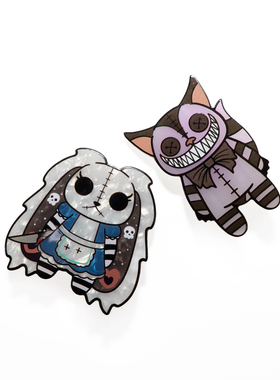 PLUSHIE DREADFULS发卡卡通爱丽丝柴郡猫发卡配饰可爱礼物