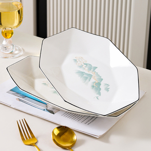 盘子菜盘家用2025新款陶瓷餐具高级感轻奢碟子创意个性网红餐盘