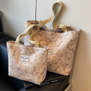 大学生上课手提托特包包2026新款收纳包上班小手拎包大容量帆布袋