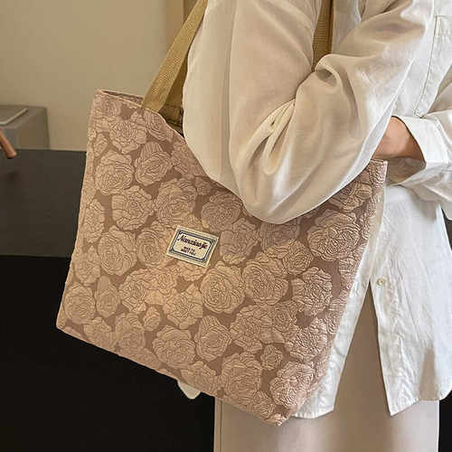 大容量女士简约ins复古手拎包