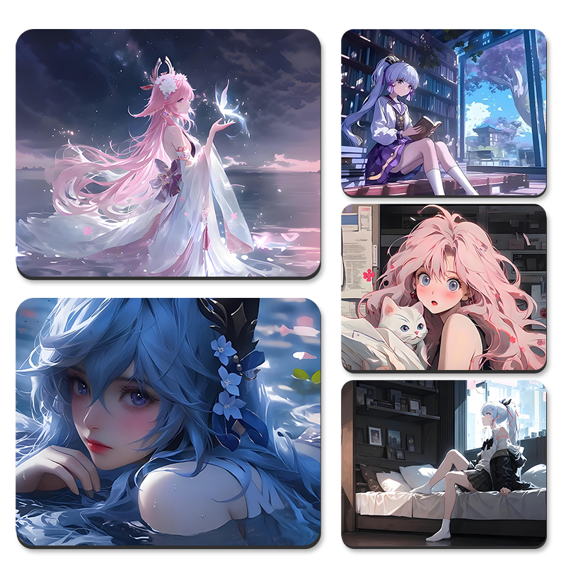 二次元鼠标垫子小号办公家用桌垫