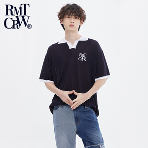 ROMANTICCROWN韩版夏季新款百搭简约风POLO短袖T恤男女同款
