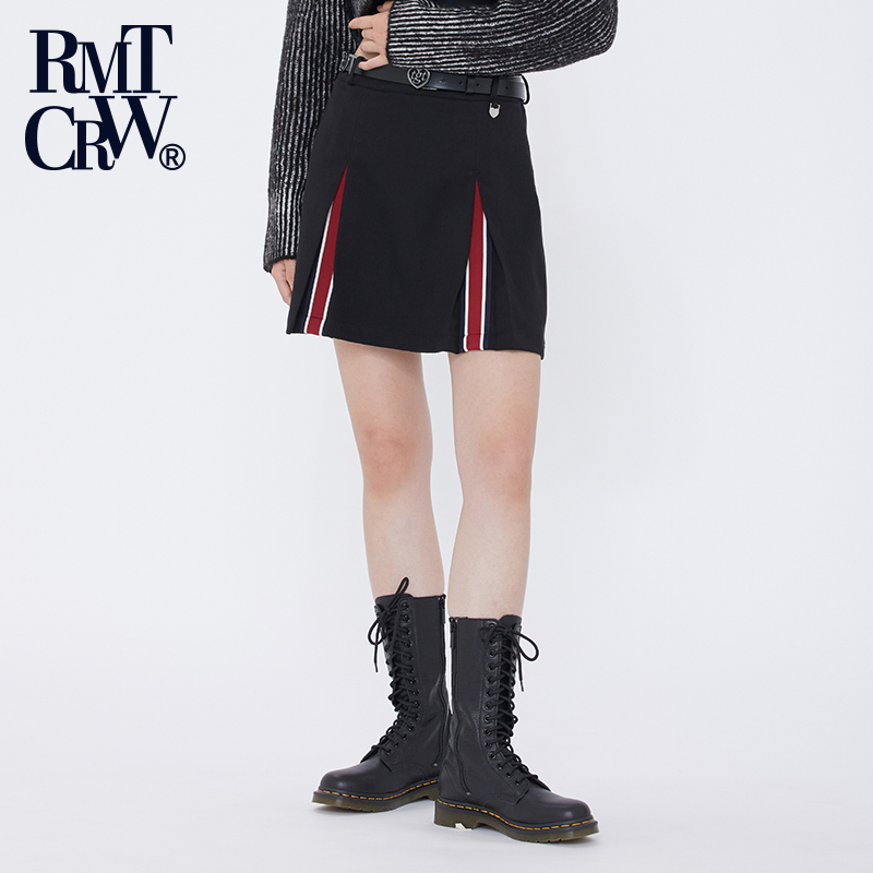 rmtcrw中腰西装裙百褶