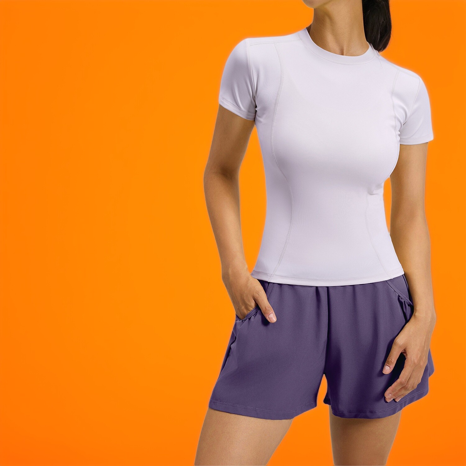 肥小棉品牌舒适欧美风纯色运动套装高腰紧身跑步提臀瑜伽健身服女