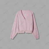 巨显瘦 V领亚麻开衫 和纸纱亚麻混彩纱线