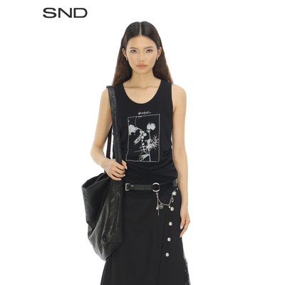 SNDSS26圆领印花背心女款