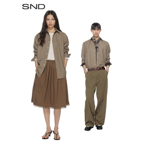 设计师品牌】SNDPS25纯色衬衫