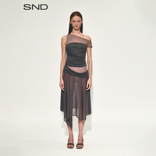 SNDSS26不规则领连衣裙