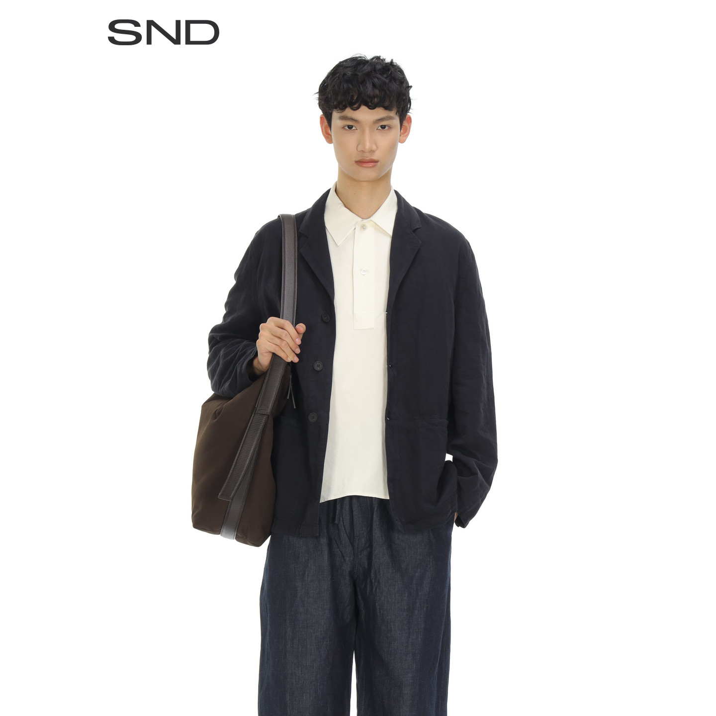 SNDSS26单排扣短外套男款图片