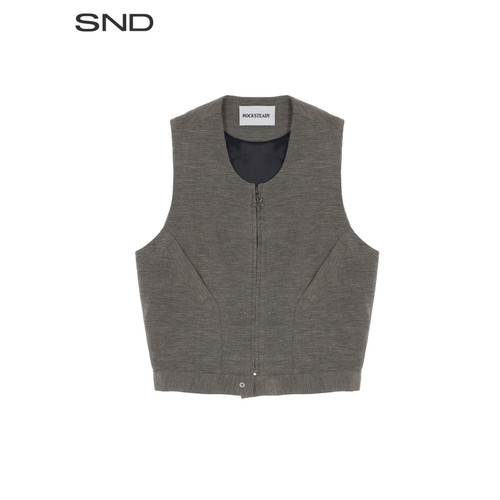 SNDSS26圆领拉链马甲男款