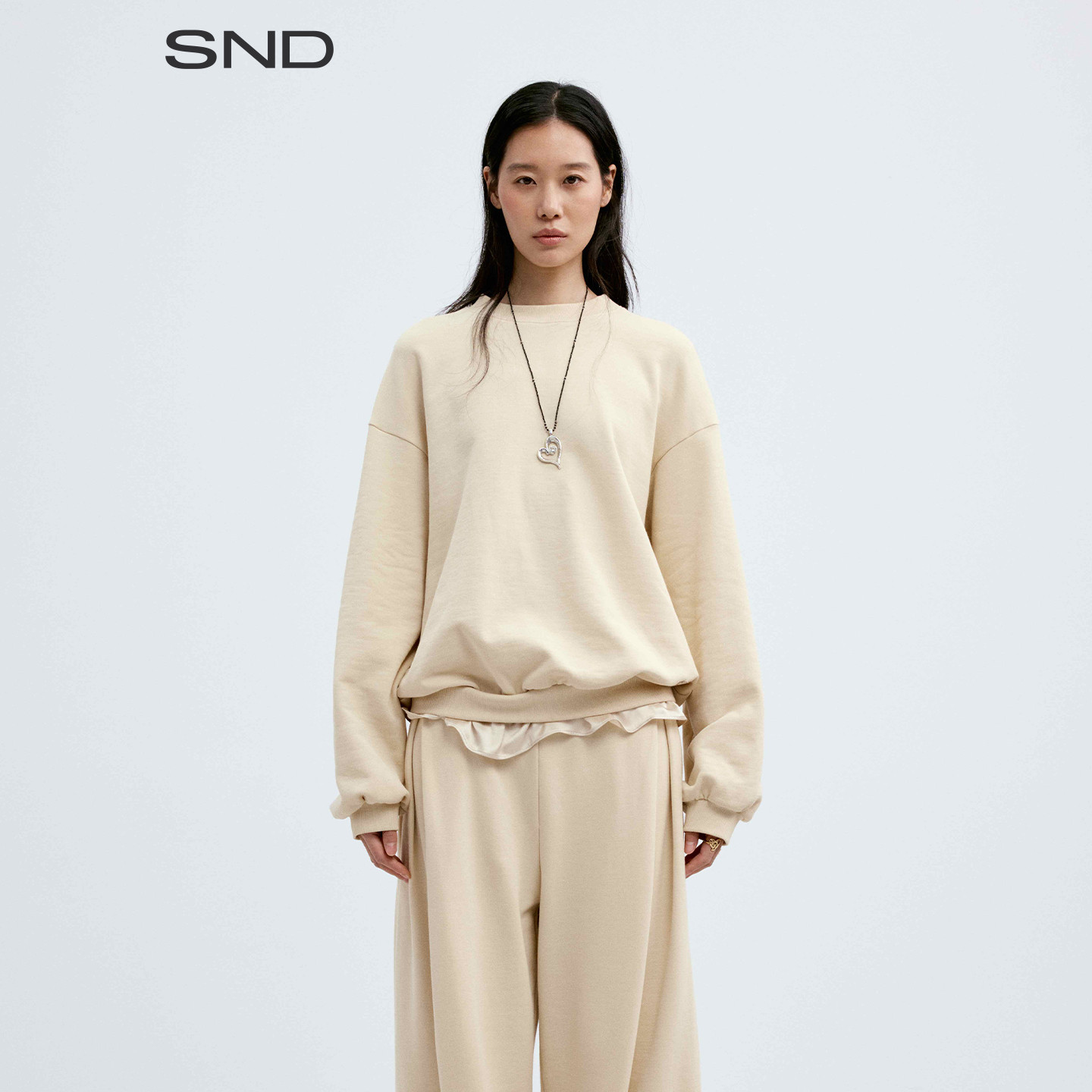 SNDPF26吊带拼接假两件卫衣图片