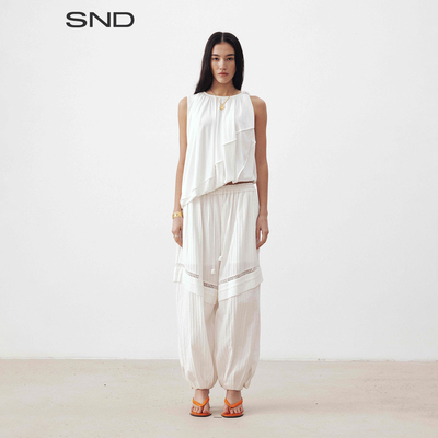 SS26打纽斜摆花苞背心女款