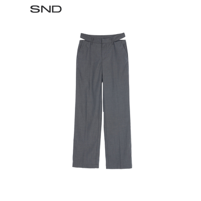SNDSS26分割镂空腰头直筒西裤
