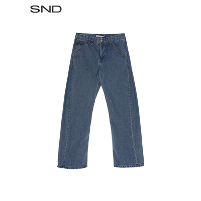 SNDSS26弧线弯刀后扣袢牛仔裤