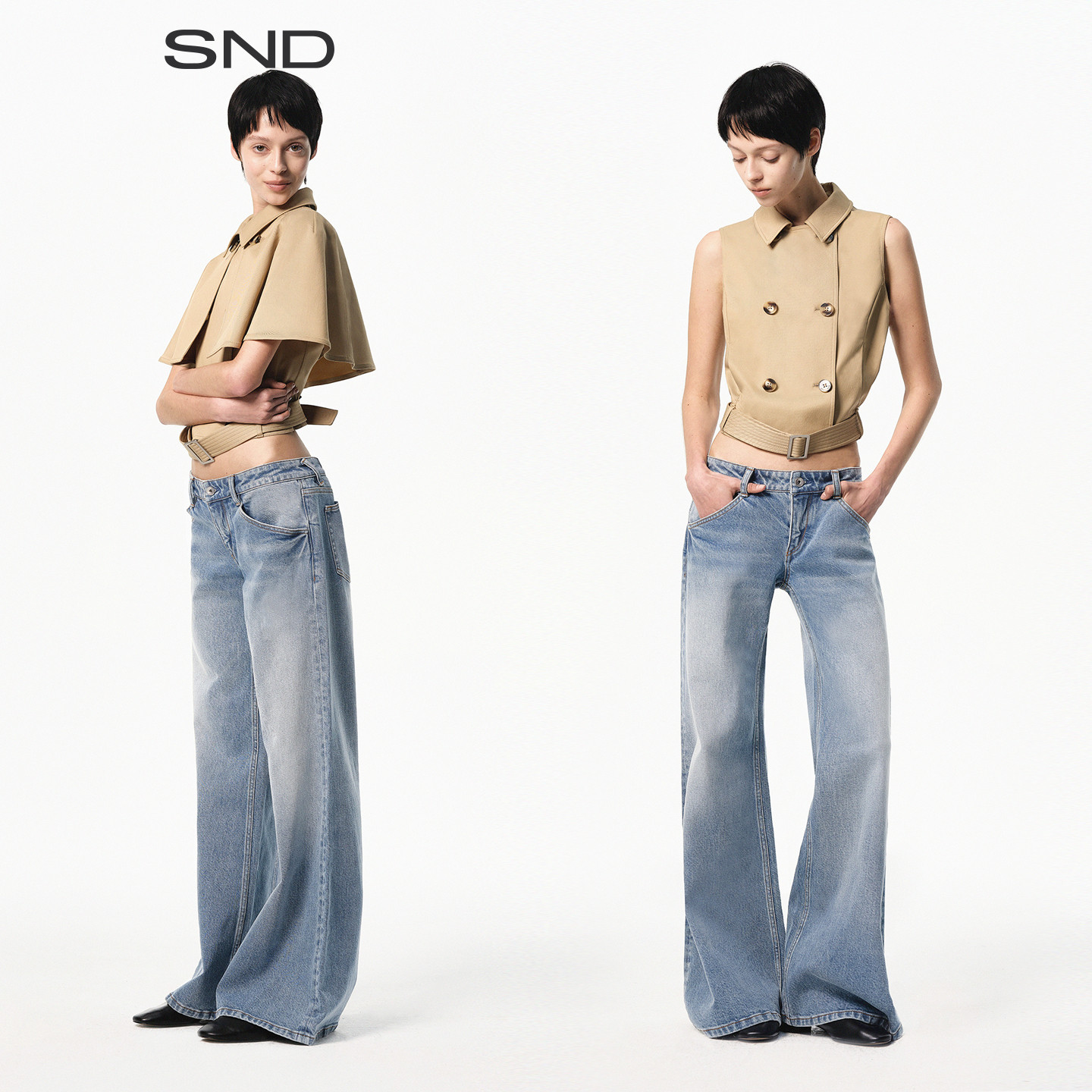 【RARELY ALIKE 设计师品牌】SND SS26 可拆卸斗篷风衣夹克