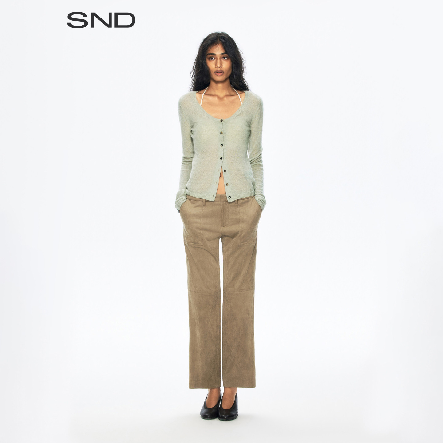SNDAW268分直筒长裤女款图片