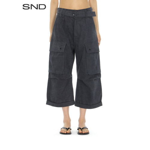 SS26褶裥多口袋工装中裤女款