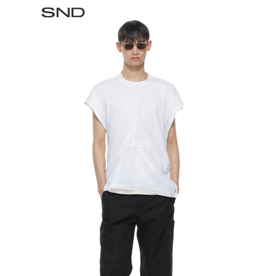 sndSS25拼接无袖上衣