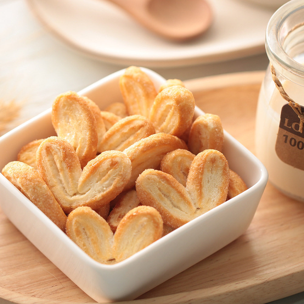 日本进口 三立源氏迷你蝴蝶酥曲奇饼干 办公室下午茶代餐零食