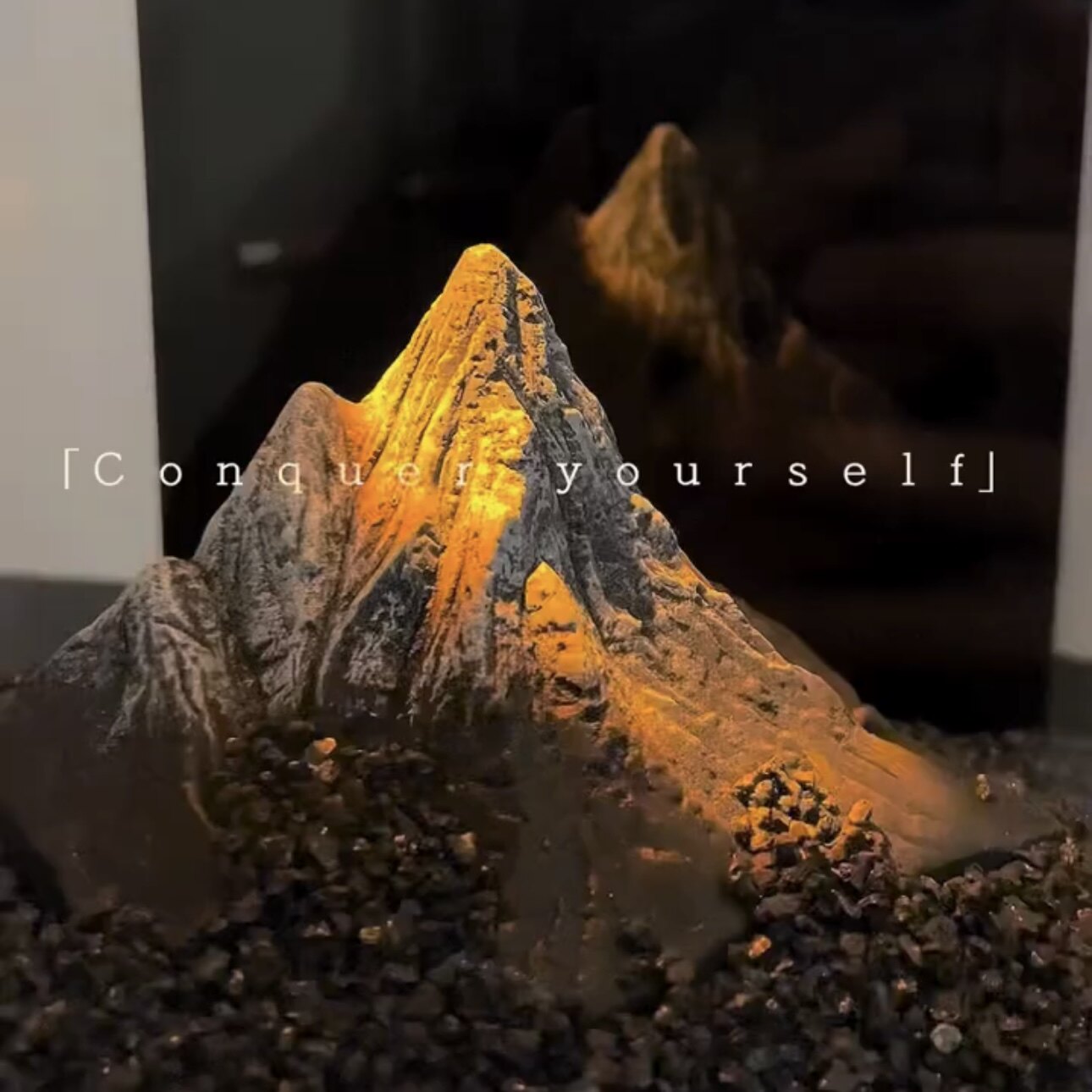 新品水底鱼缸日照金山雪山创意小摆件造景斗鱼水族布景装饰品