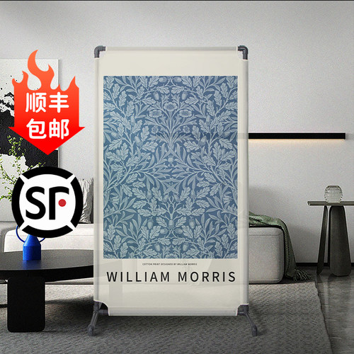 美式复古屏风隔断装饰客厅玄关办公室座屏酒店可移动遮挡简约定制