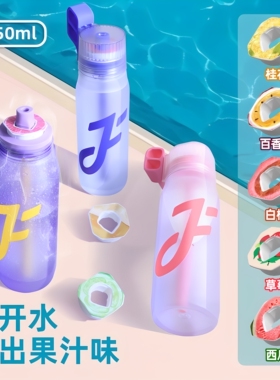 Joyfit玩味水瓶男女大容量650ml手提吸管水杯吨吨桶同款气味吨吨