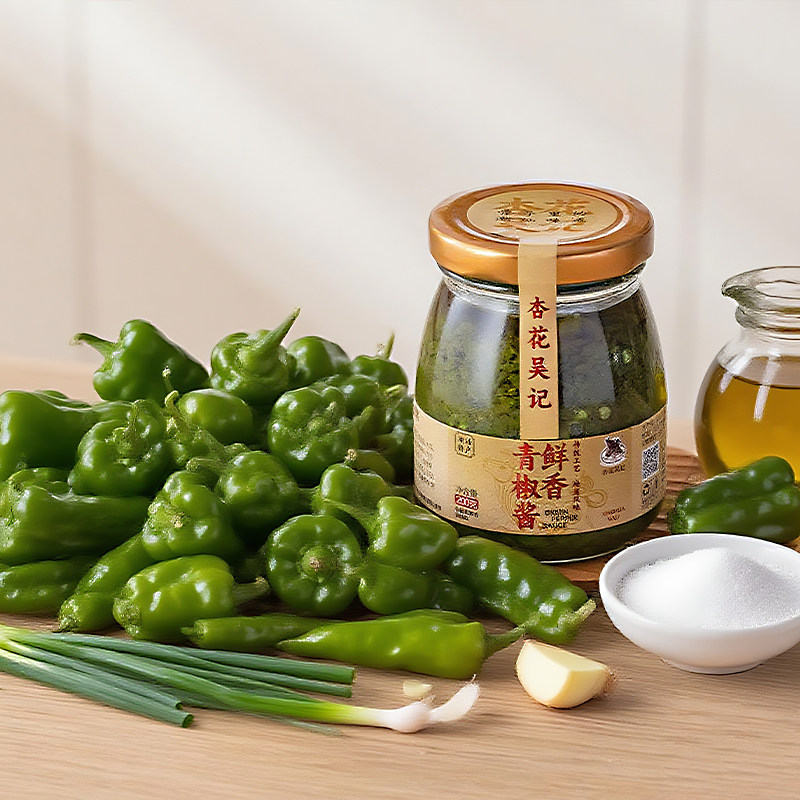 杏花吴记鲜香青椒酱下饭酱拌面酱面条酱料潮汕风味开胃神器调味料