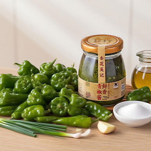 杏花吴记鲜香青椒酱下饭酱拌面酱面条酱料潮汕风味开胃神器调味料