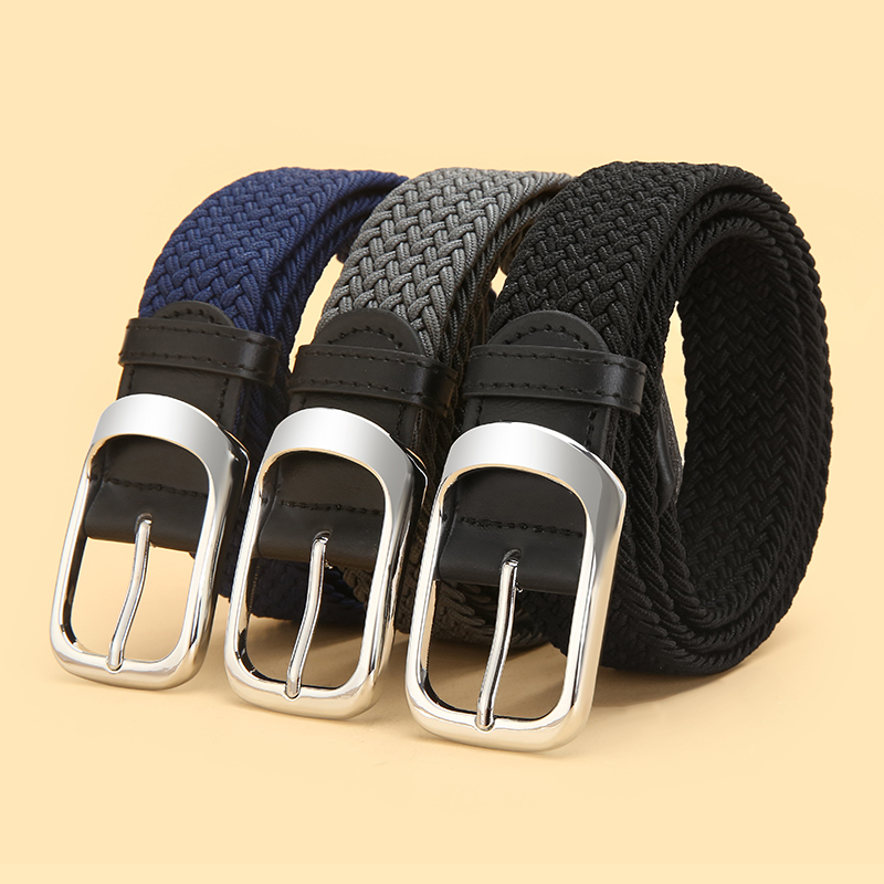 2025新款免打孔编织皮带