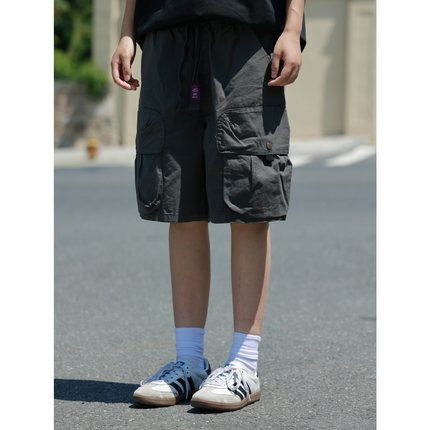 19otiwtt工装短裤男夏季外穿宽松直筒运动透气休闲潮牌薄款百搭