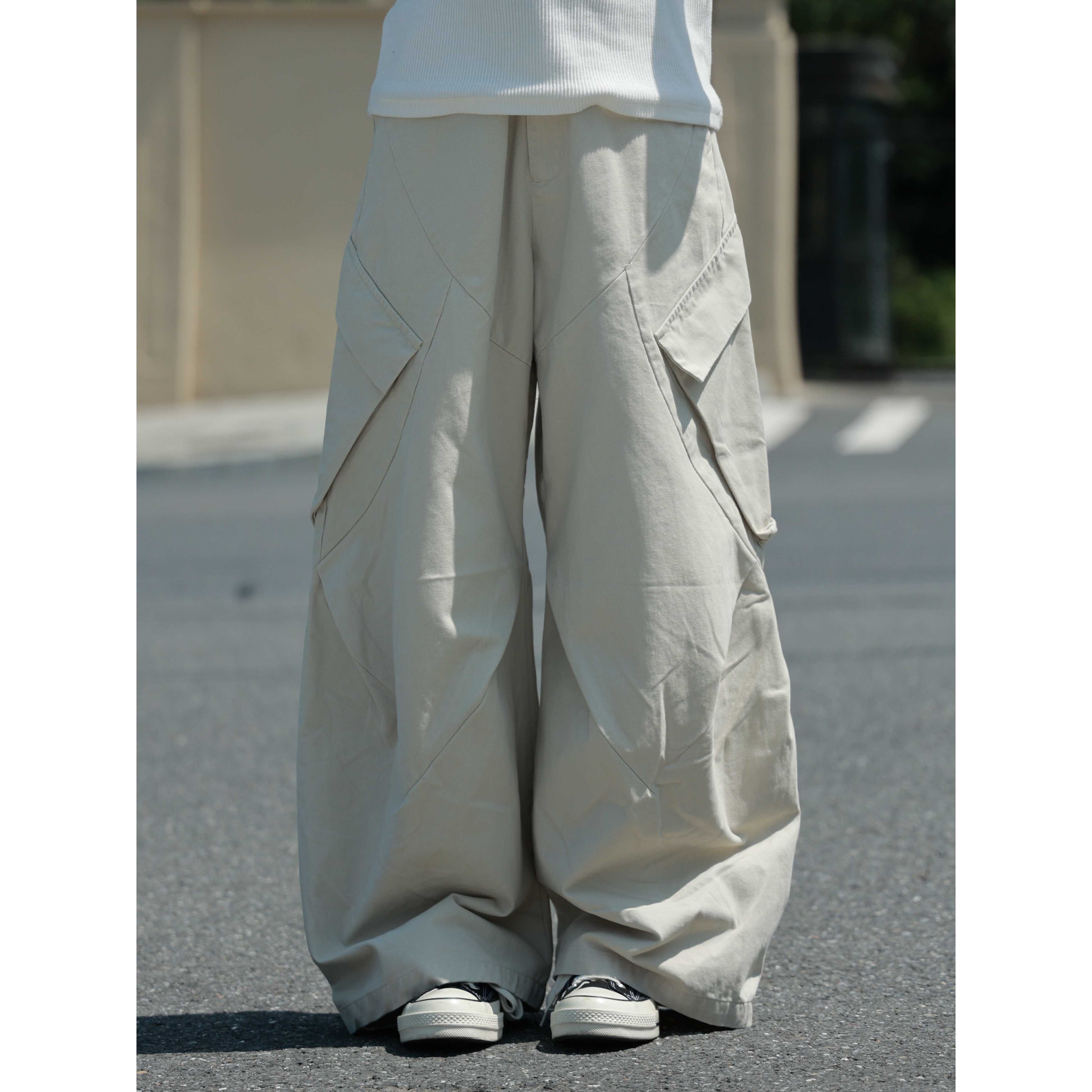 19otiwtt日系复古休闲裤男宽松直筒阔腿裤垂感百搭工装伞兵长裤男,男装,休闲裤,淘宝优惠券,粉丝福利购,淘宝优惠卷