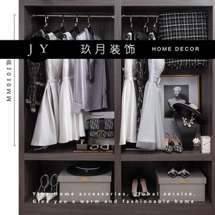 衣服摆设软装现代女主人展厅摆件饰品妆台样板间简约衣帽间饰柜