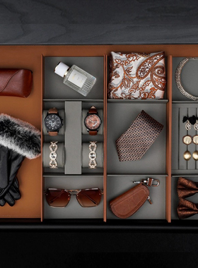 轻奢样板间卧室梳妆台抽屉装饰品搭配组合摆家居展柜展厅软装摆件