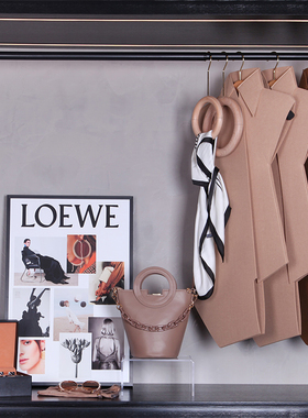 意式轻奢样板房衣帽间全屋定制衣柜女士毛毡衣包包装饰画设计搭配