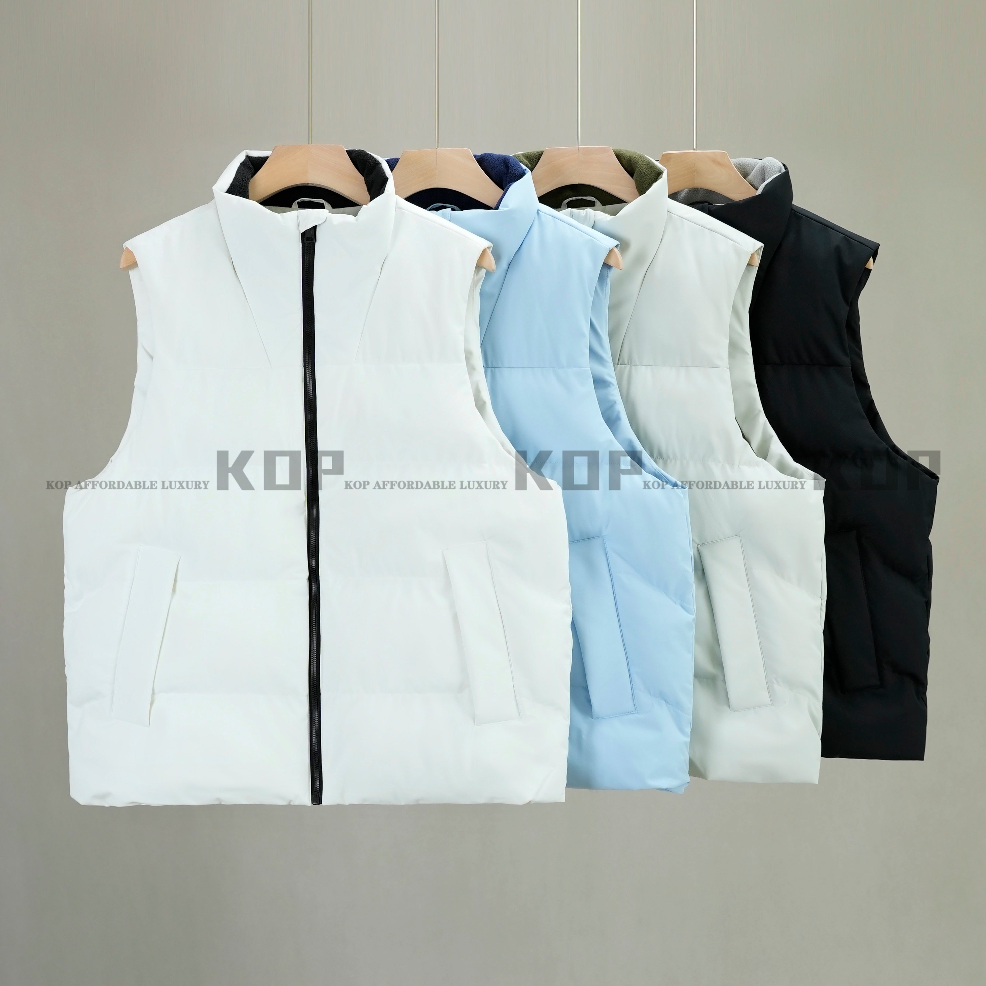 秋冬高品质立领棉羊毛保暖马甲加厚简约时尚无袖外套棉服男