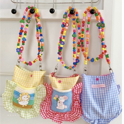 手工钩针宋茜同款可爱小动物迷你手机包女学生夏天通勤单肩斜挎包