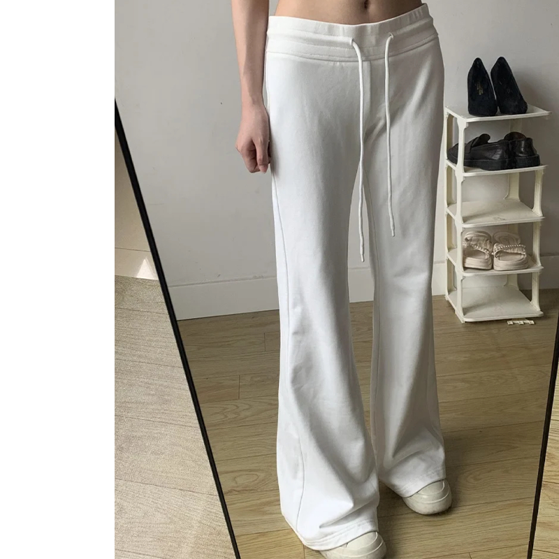 MYFC微喇白色休闲卫裤女lulu同款