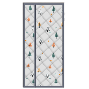 侧开棉门帘冬季保暖防风加厚家用空调隔断帘磁吸挡风保温冬天防寒