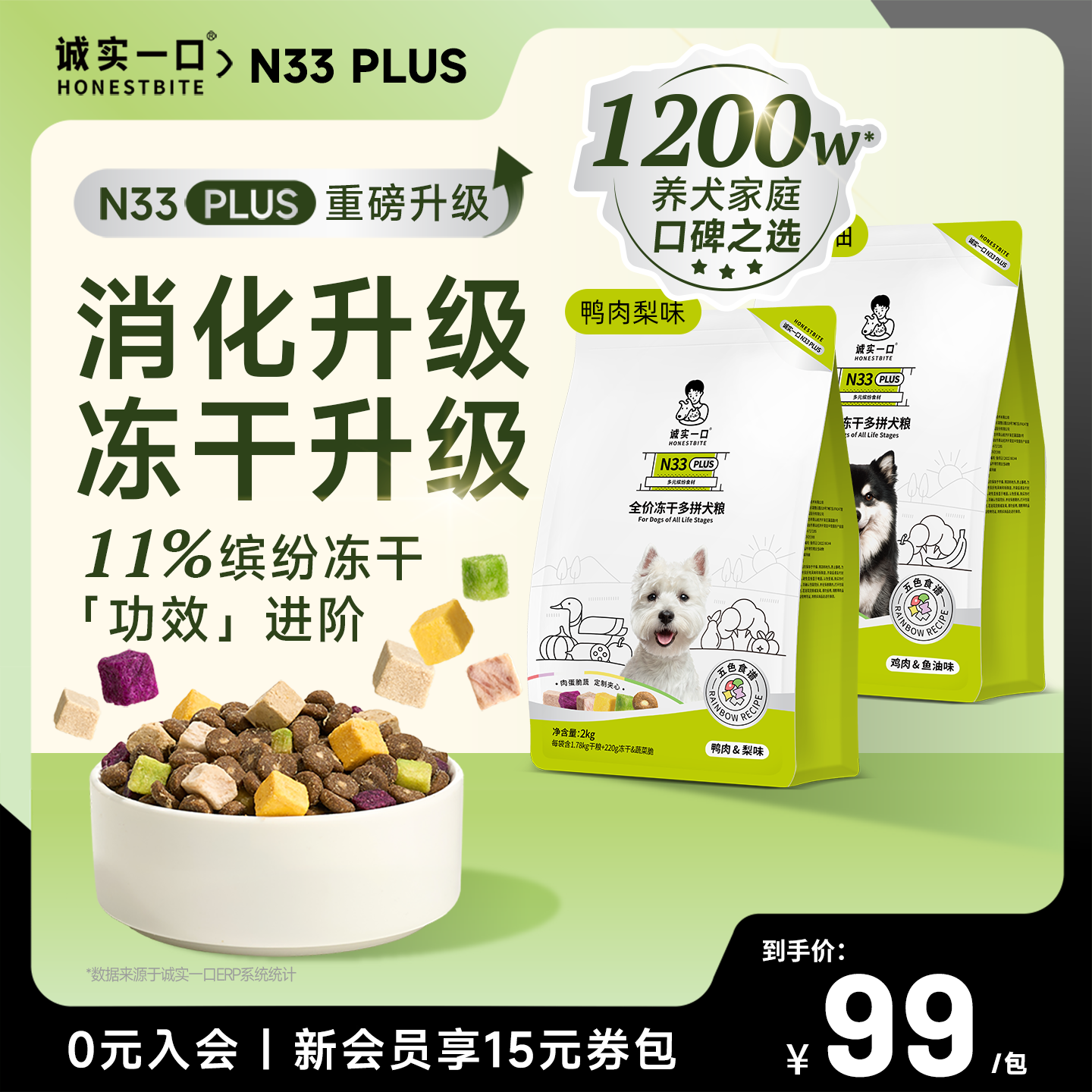 诚实一口官方旗舰店N33plus狗粮