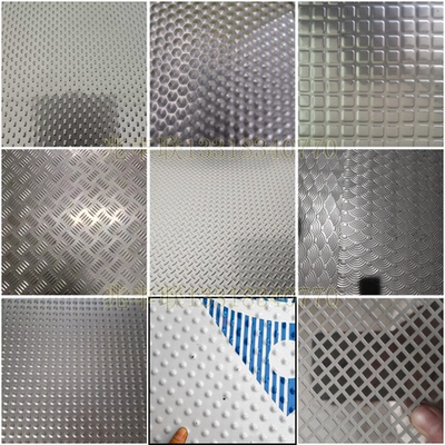 定制304不锈钢防滑板花纹板防滑电梯地板人字型防滑板和冲孔板