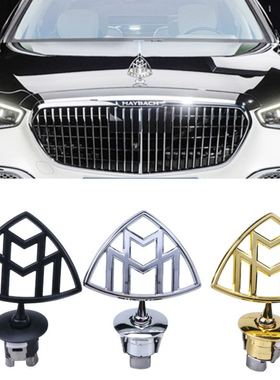 奔驰迈巴赫原厂车标S480立标S560标S450标志GLS480前标S级E级改装