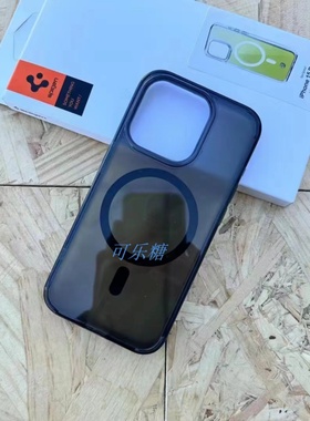 Spigen适用于苹果磁吸磨砂黑iphone17/16Promax/15Pro/14/12 promax手机壳14plus防摔magsafe手机套硬质