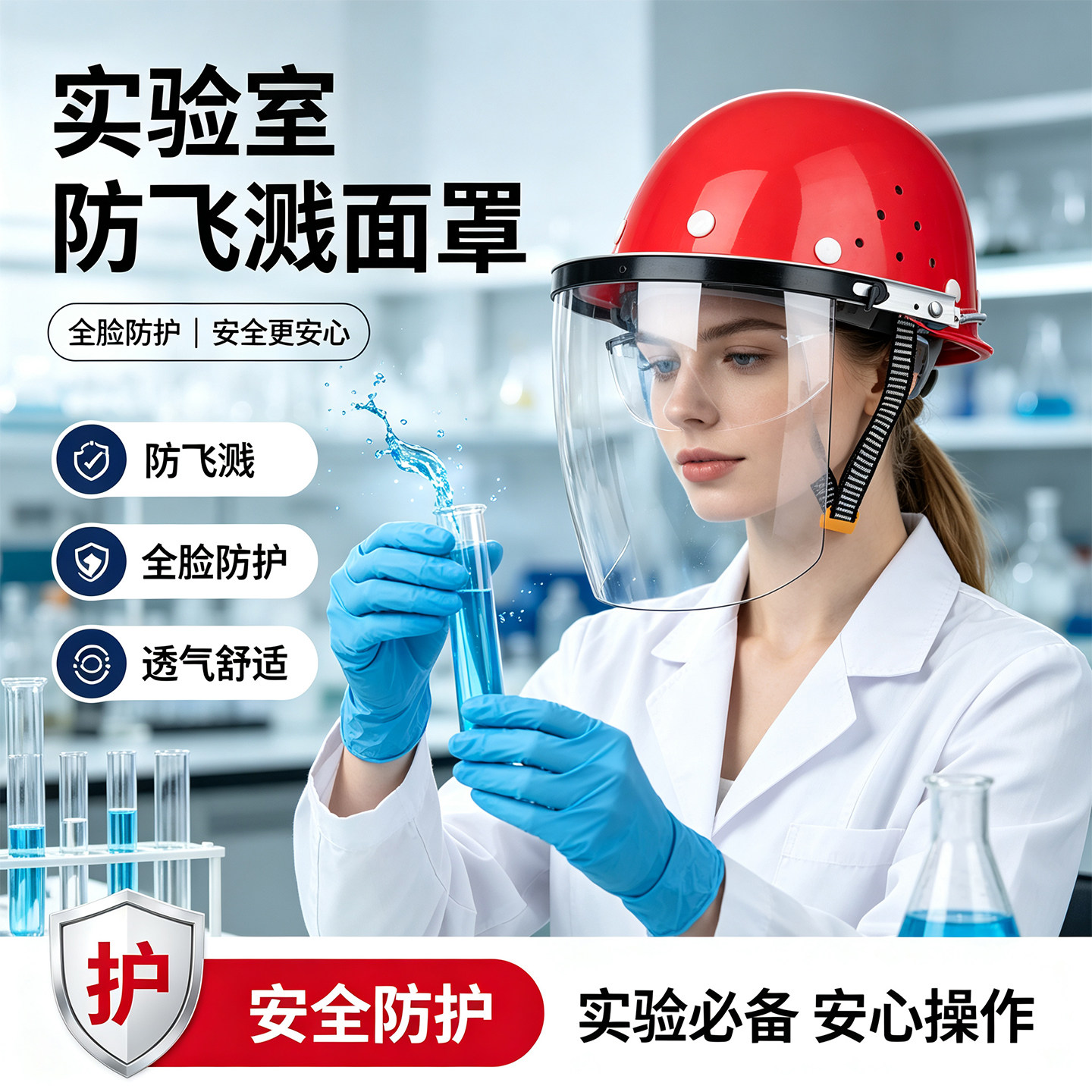 实验室面罩防腐蚀化学品耐酸碱