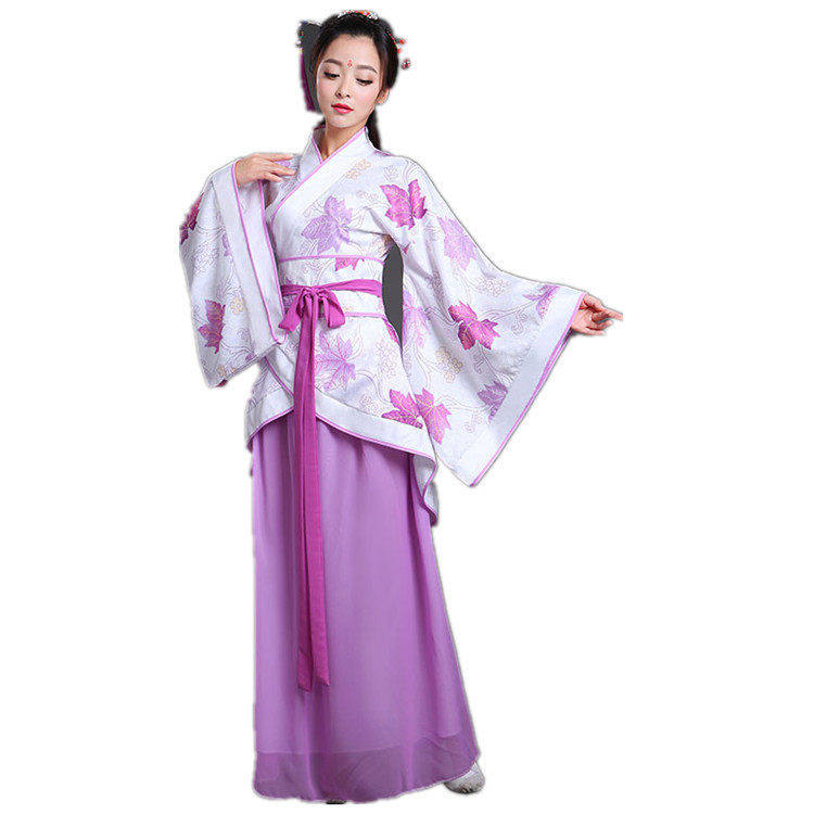 新款古装改良汉服女春季写真古筝演出服古代女装襦裙曲裾表演服装