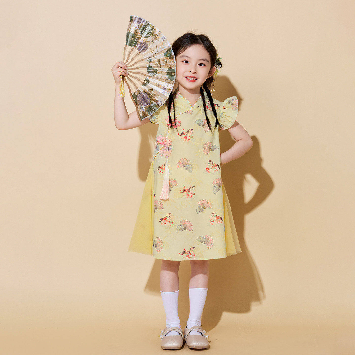 六一儿童演出服中国风唐装小学生古装表演服装汉服男女童旗袍裙子
