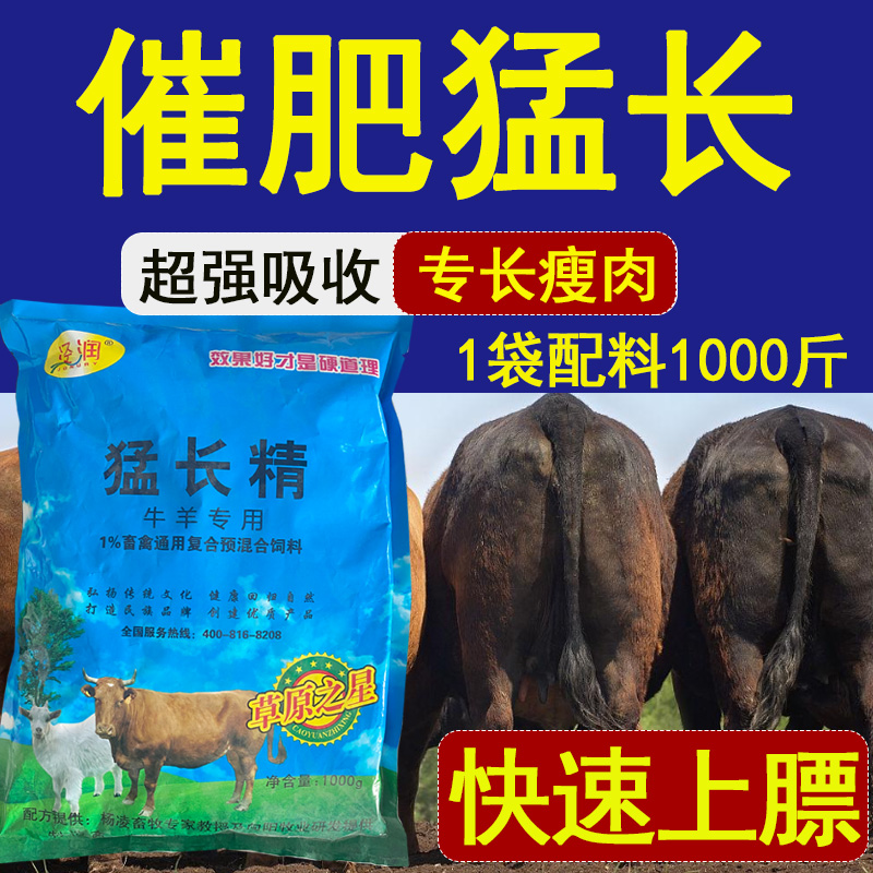 牛羊猛长精催肥小料饲料添加剂肉牛育肥促生长肥宝预混料增肥一号